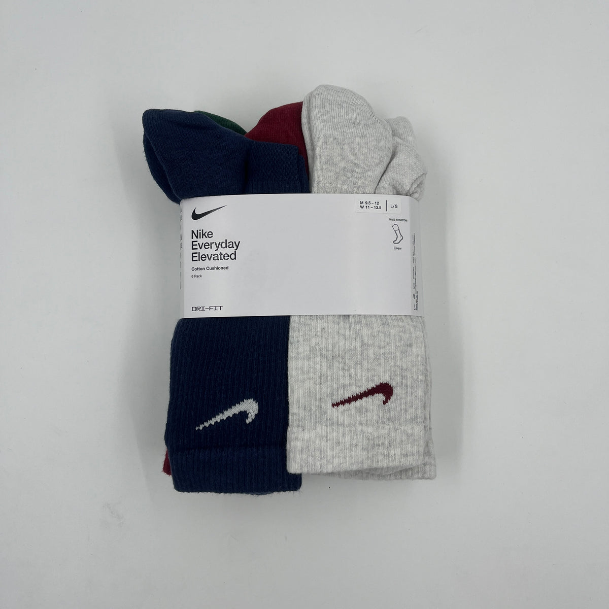 Nike Everyday Elevated Crew Socks 6 Pack (Multi Color)