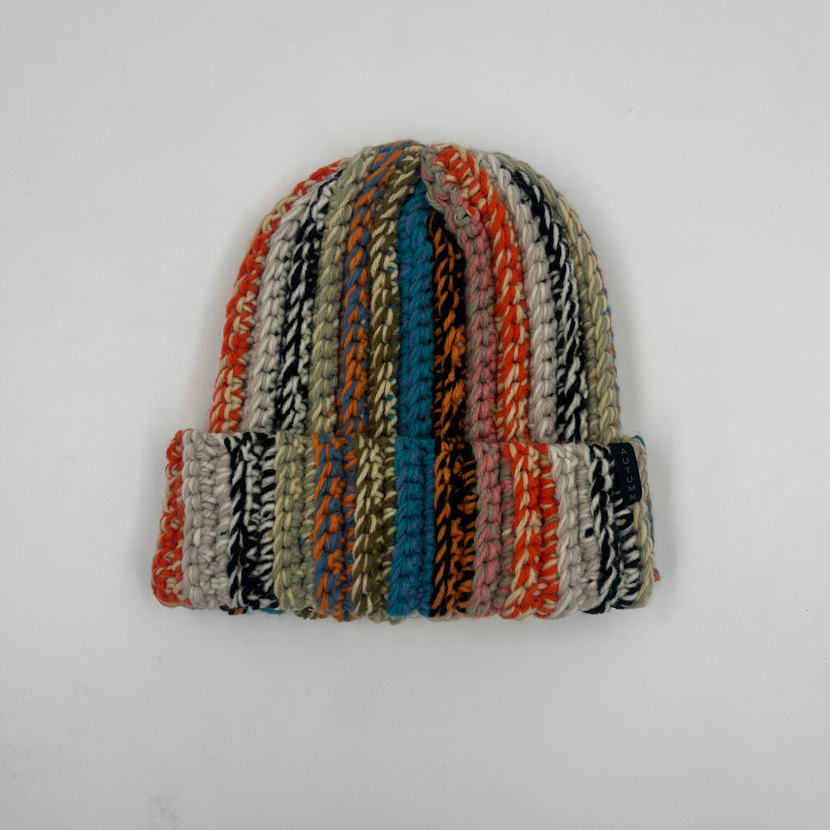 Patchwork Beanie (Teal)