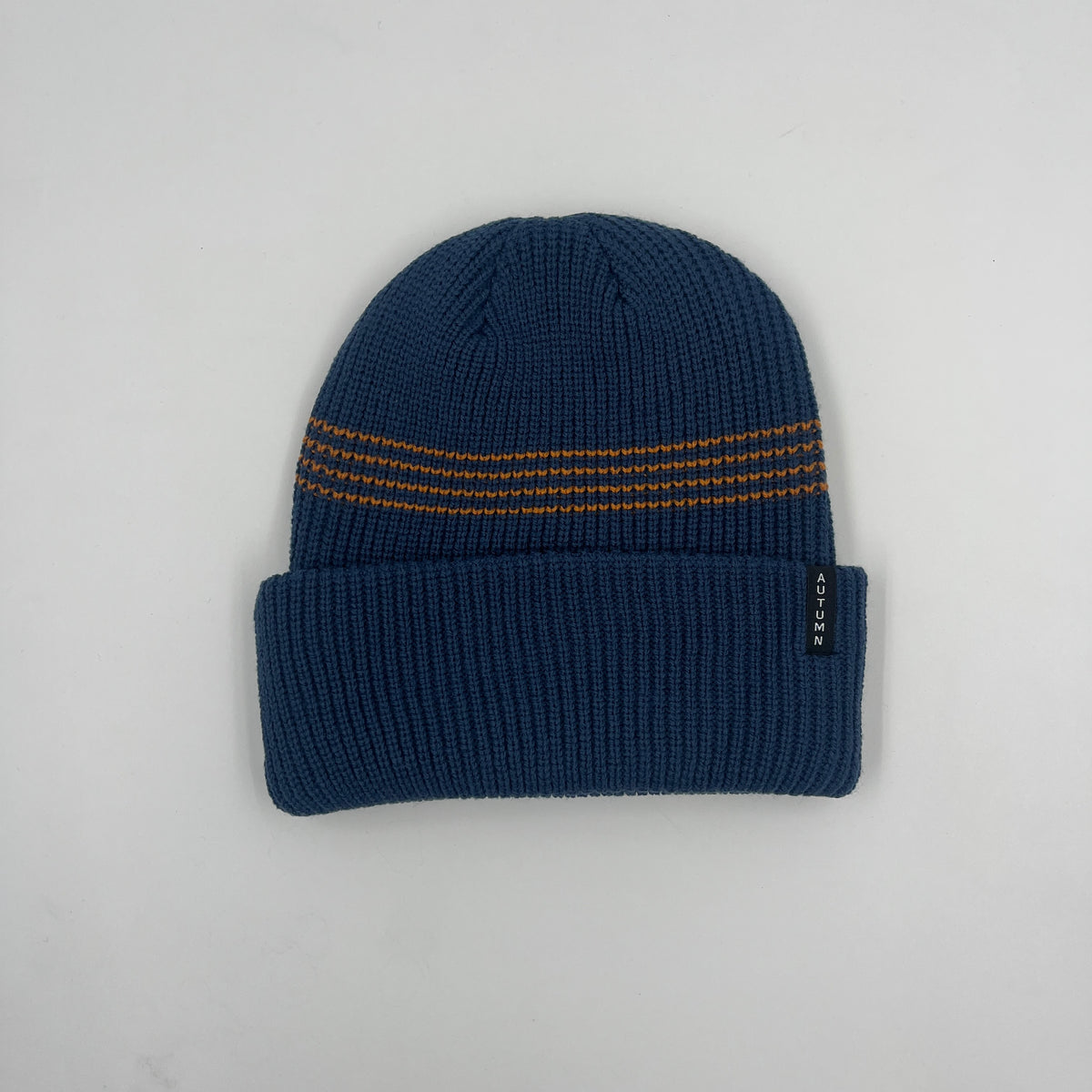 Mini Stripe Beanie (Cerulean)