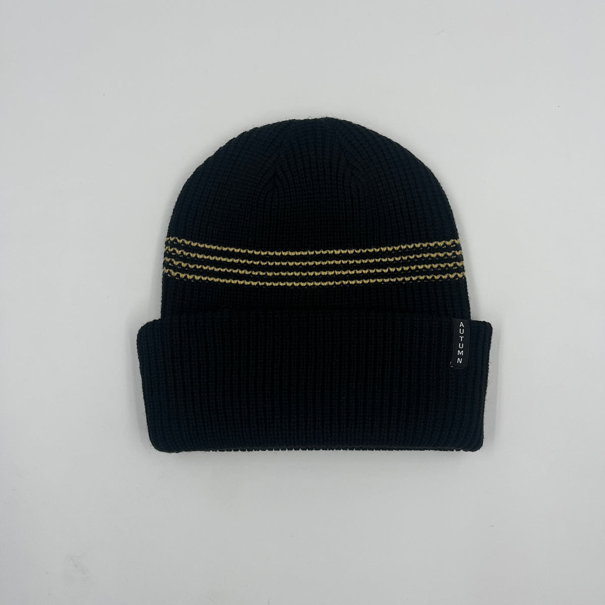Mini Stripe Beanie (Black)