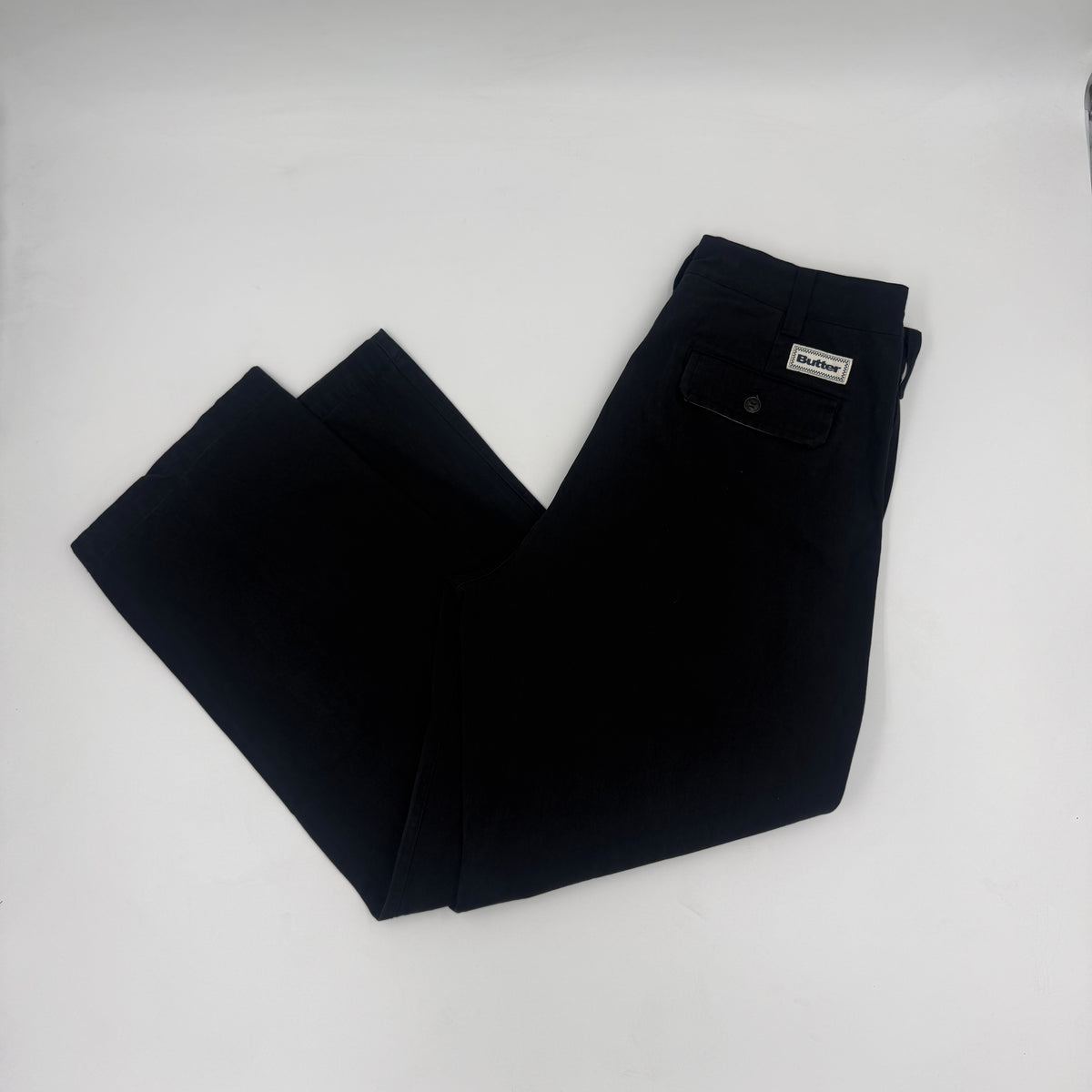 Pleated Trousers (Washed Black)