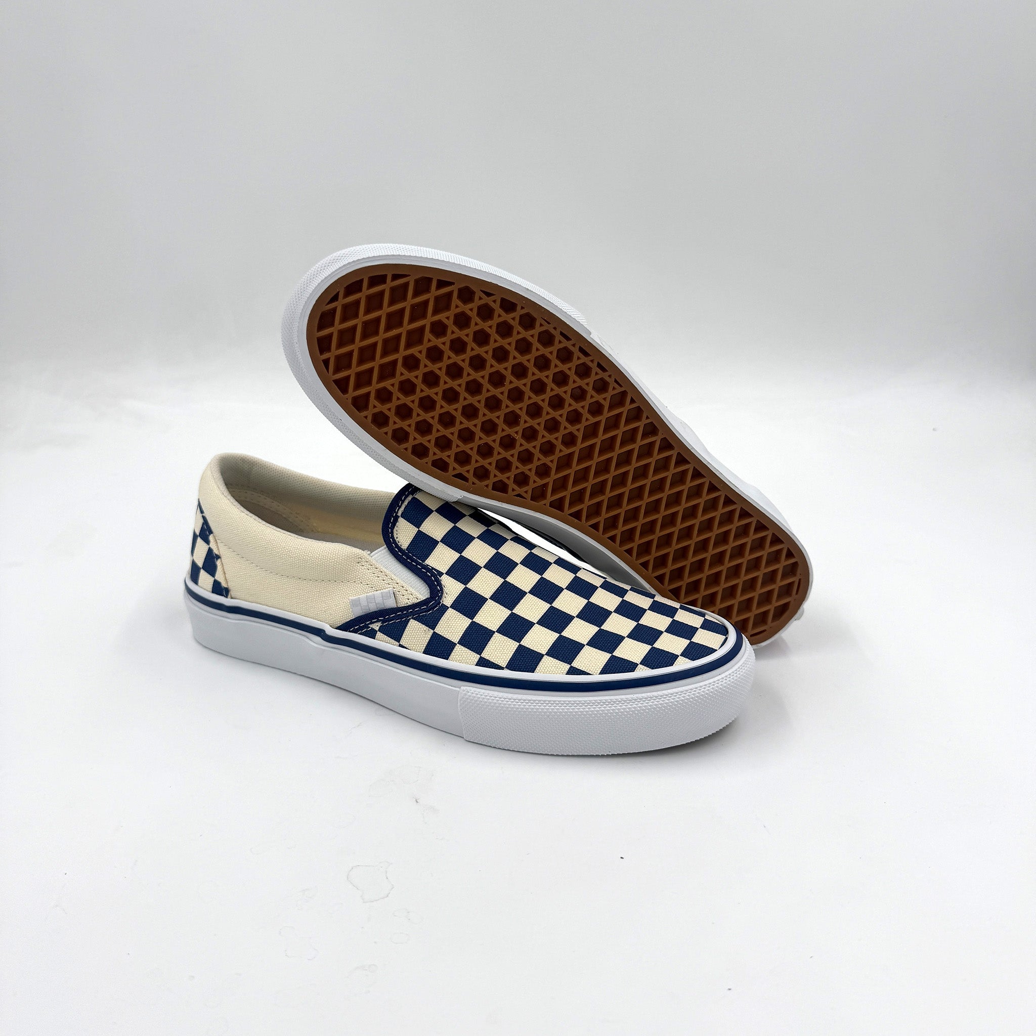 Skate Slip-On (Blue Checkerboard)
