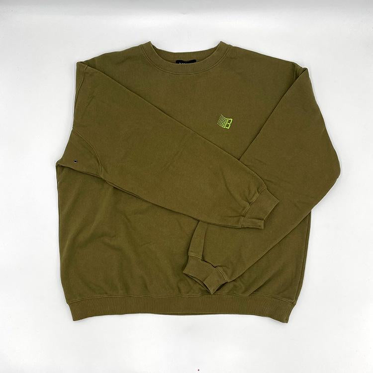 B Logo Emb Crewneck (Olive)