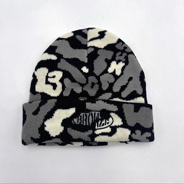 Camo Fleece Beanie (Snow Camo)