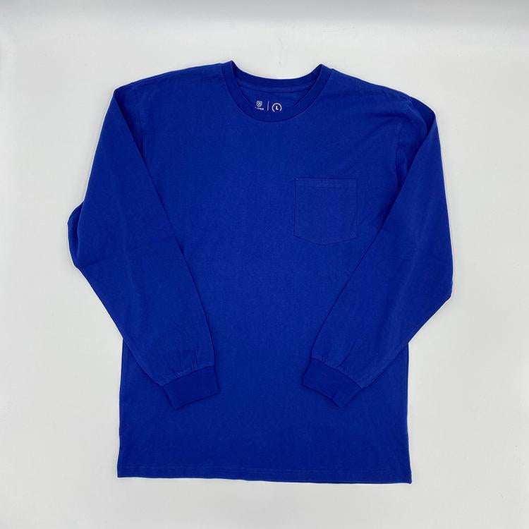 Basic L/S Pocket Tee (Monaco Blue)