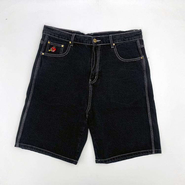 Apple Denim Shorts (Black)