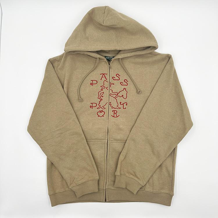 Cowpoke Organic Fleece Zip Hood (Khaki)