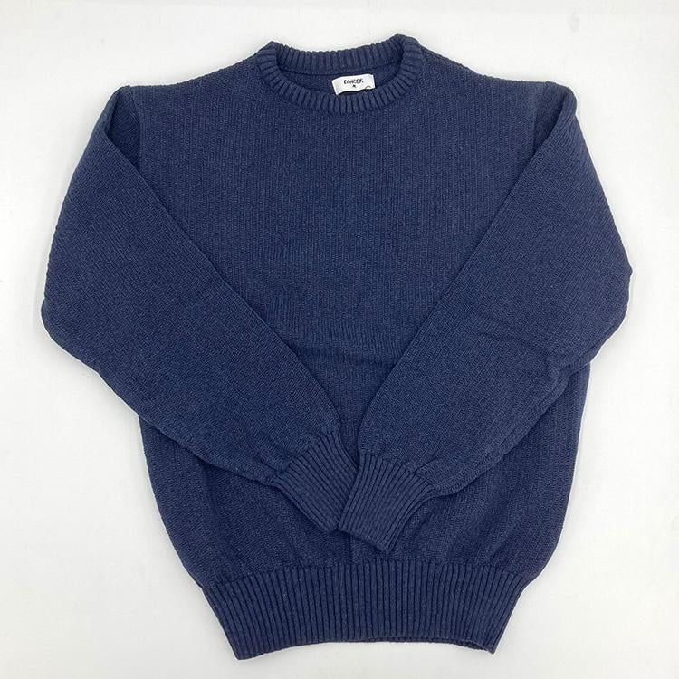 Cotton Crew Knit (Navy)