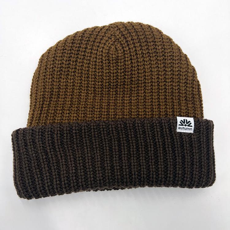 Dual Tone Beanie (Choc Brown)