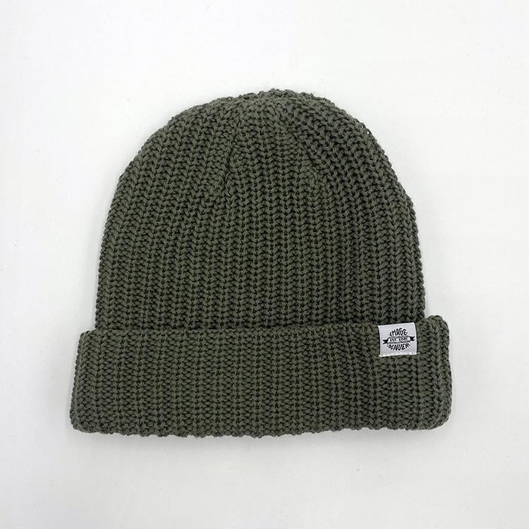 Knit Beanie (Olive)