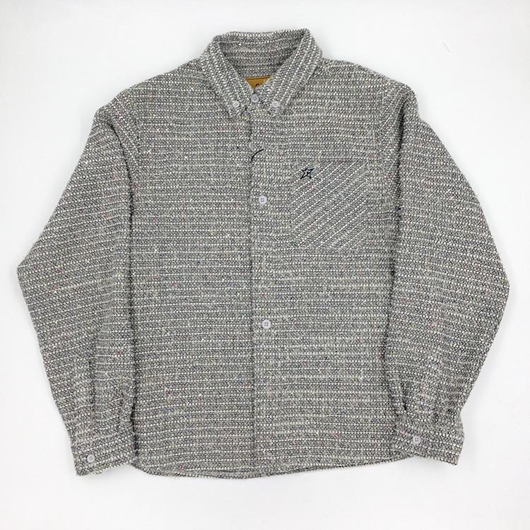 Basket Weave Button Up (Grey)