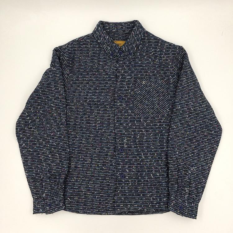 Basket Weave Button Up (Blue)