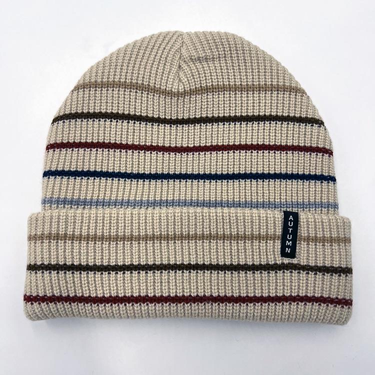 Stripe Beanie (Natural)