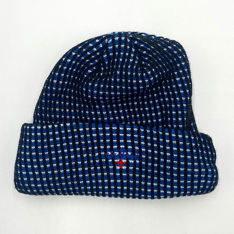 Tri-Color Logo Beanie (Blue/Black)