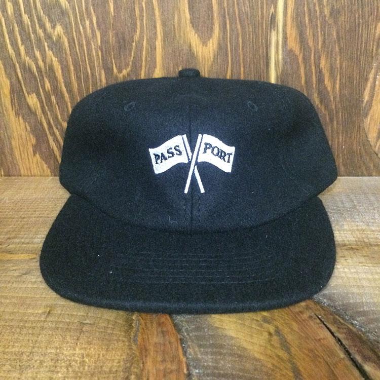 Cross Flags Wool 6 Panel (Black)