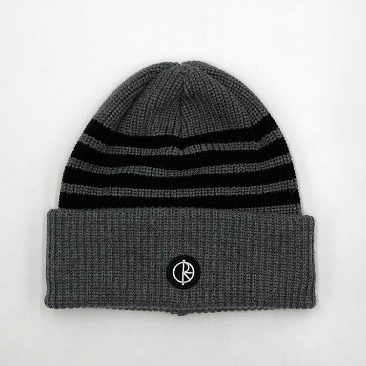 Stripe Merino Beanie (Grey)