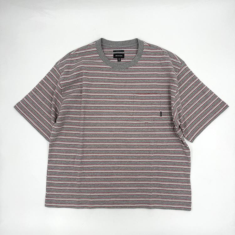 Poolside Pique Box Crop Tee (Heather Grey)