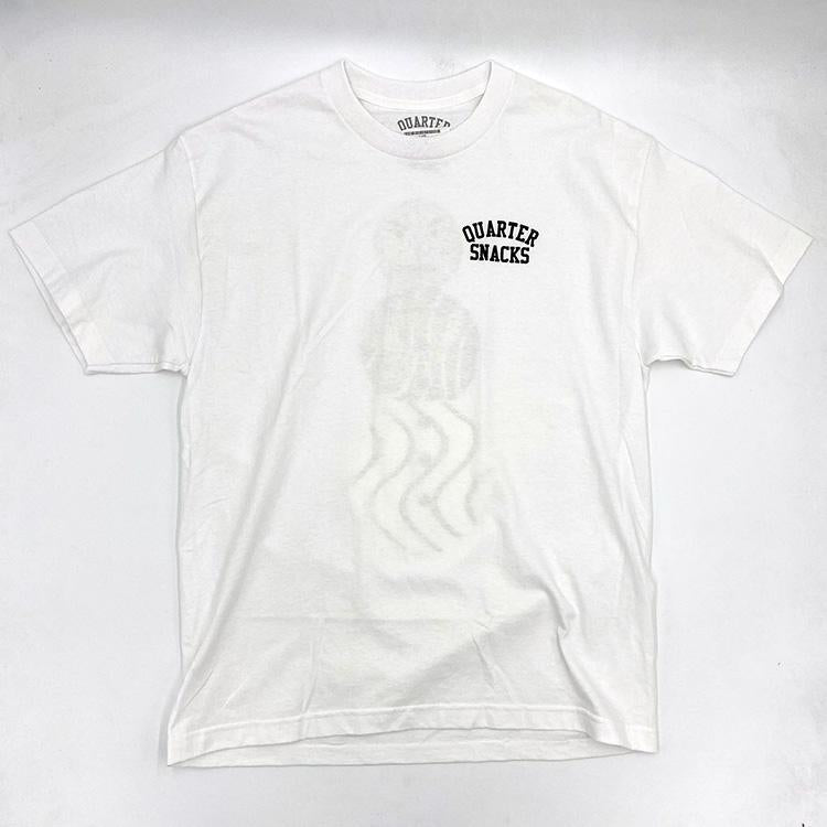 Flocked Greyscale Snackman Tee (White)