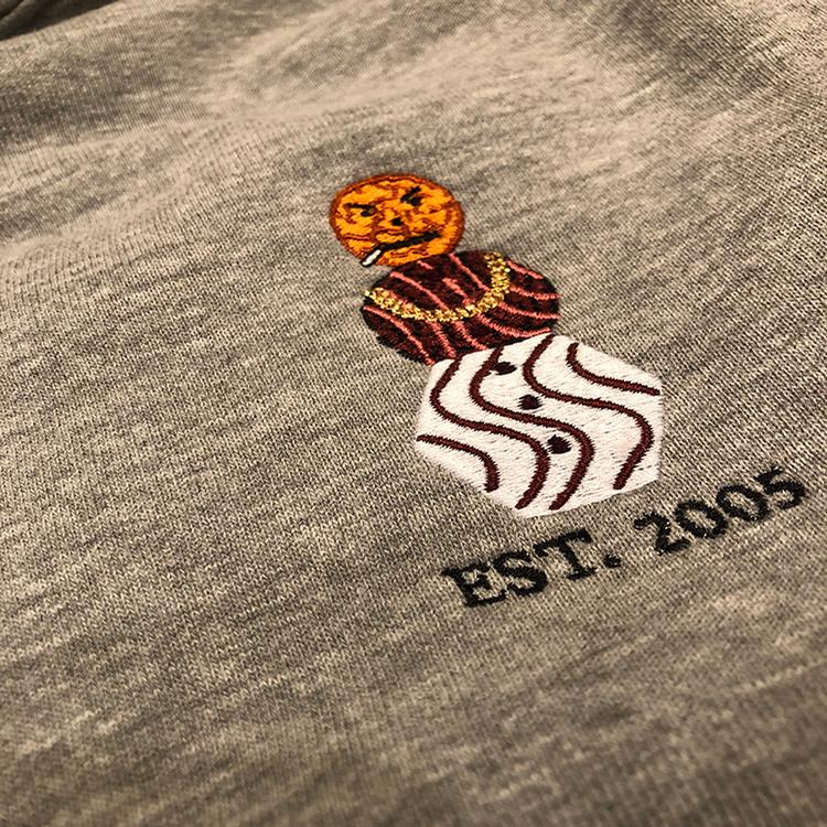 Emb Snackman Hoodie (H. Grey)