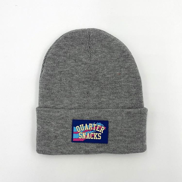 Rubber Label Beanie (Heather Grey)