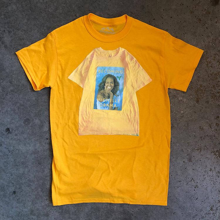 Becoming Michelle Obama Tee T-Shirt (Gold)