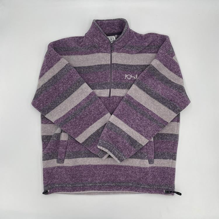 Striped Fleece Pullover (Light Purple)
