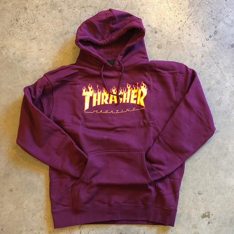 Flame Logo Hood (Maroon)