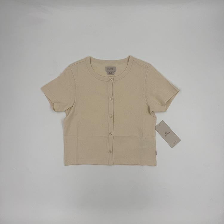 Alice Buton Down S/S Knit (Whitecap)