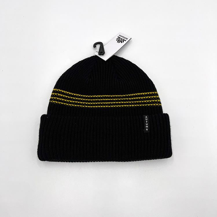 Mini Stripe Beanie (Black)
