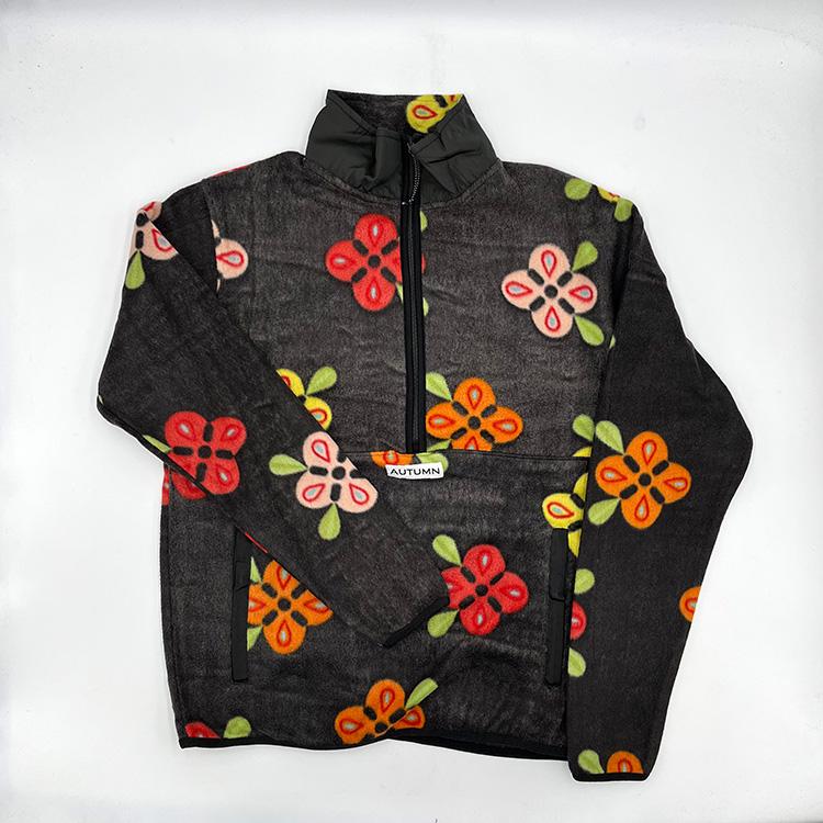 Vortex Half Zip (Black Floral)