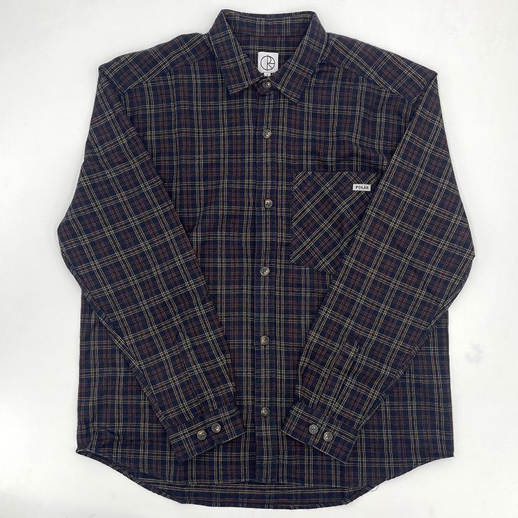 Mitchell Flannel L/S (Navy/Brown)