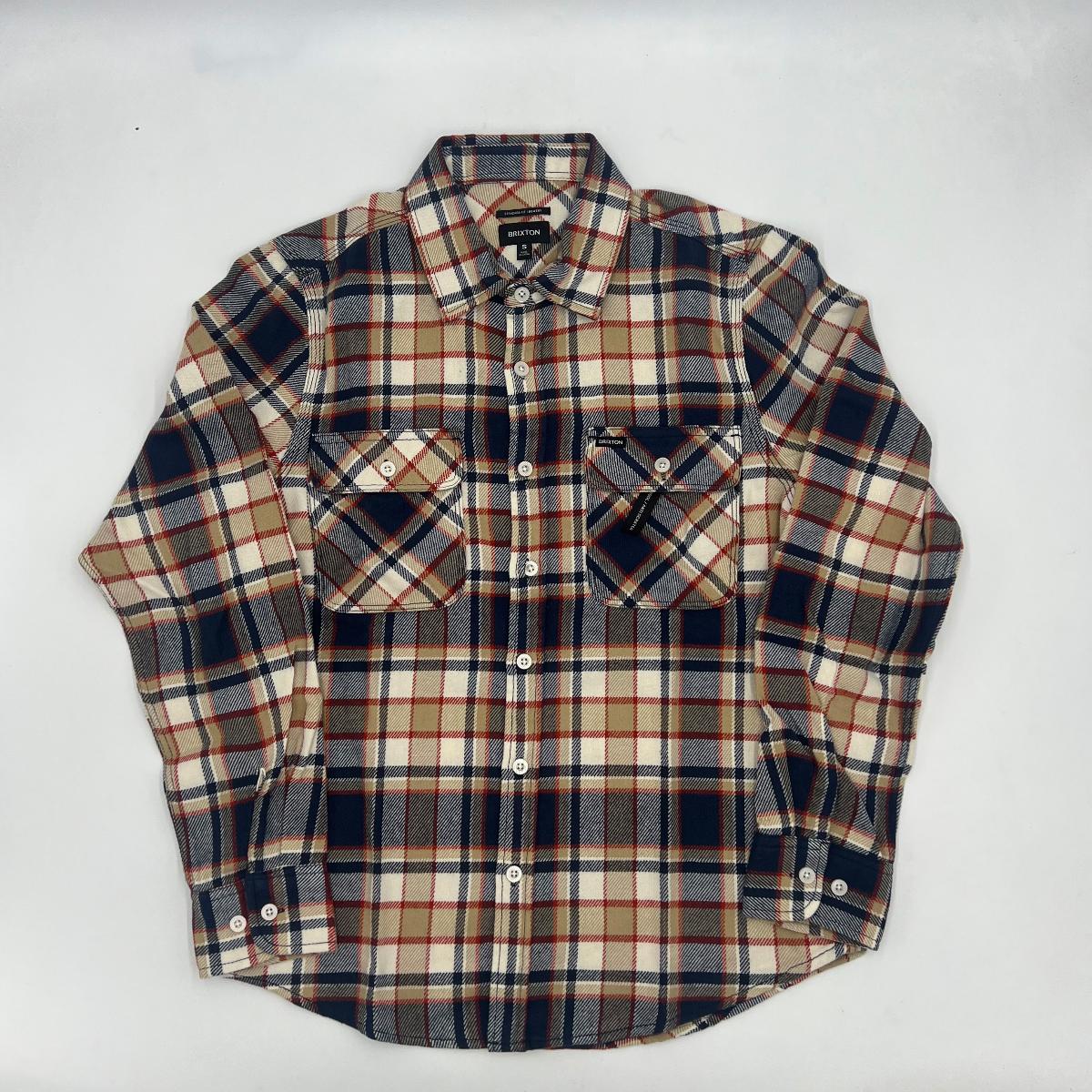 Bowery L/S Flannel (Washed Navy/Barn Red)