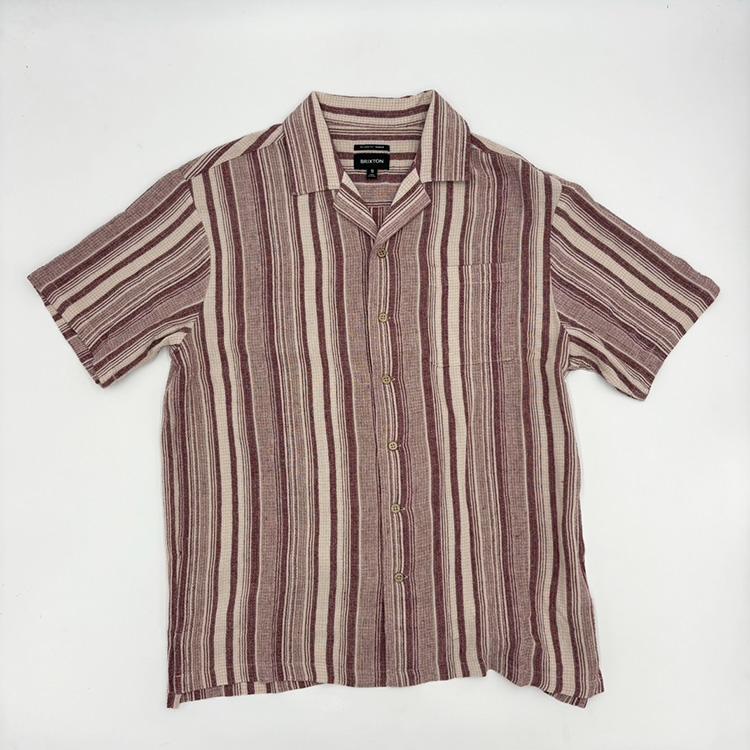 Bunker Seersucker S/S (Cranberry Juice/Off White)