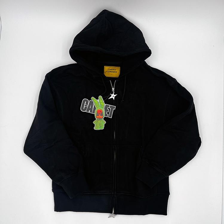 Big C Double Zip Hood (Black)