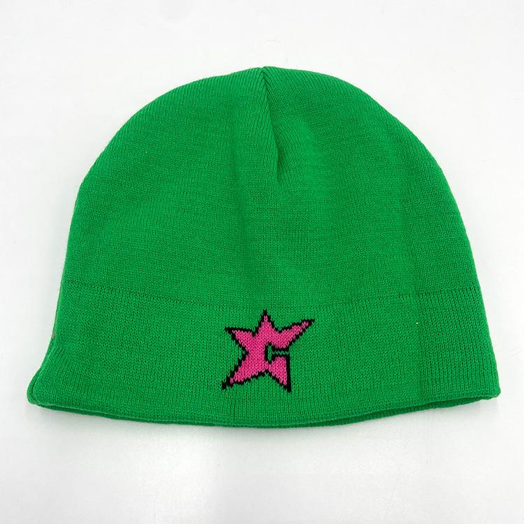 C Star No Fold Beanie (Green)