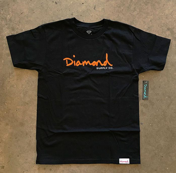 OG Script Tee (Black/Orange)