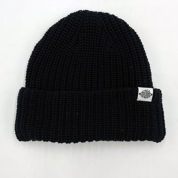 Knit Cuff Beanie (Black)