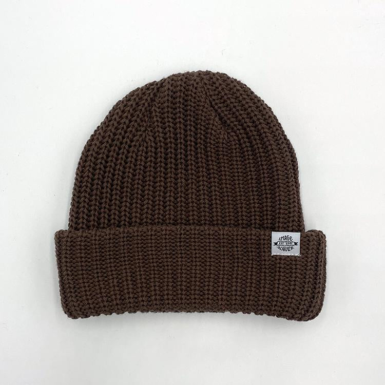 Knit Beanie (Brown)