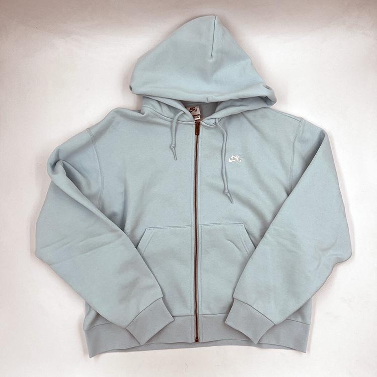 Full Zip Fleece Hoodie (Glacier Blue)