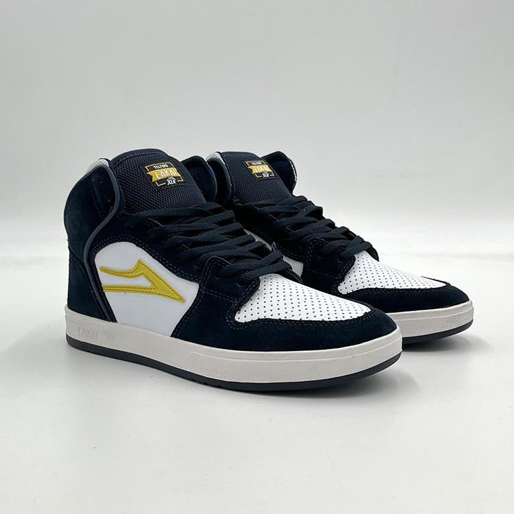 Telford (White/Navy Suede)