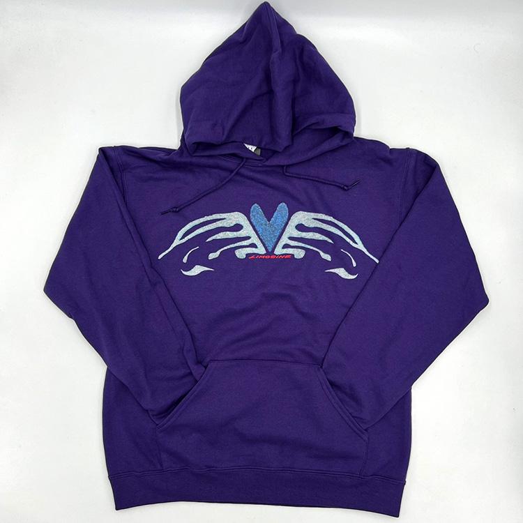 Heart Wings Hood (Dark Purple)