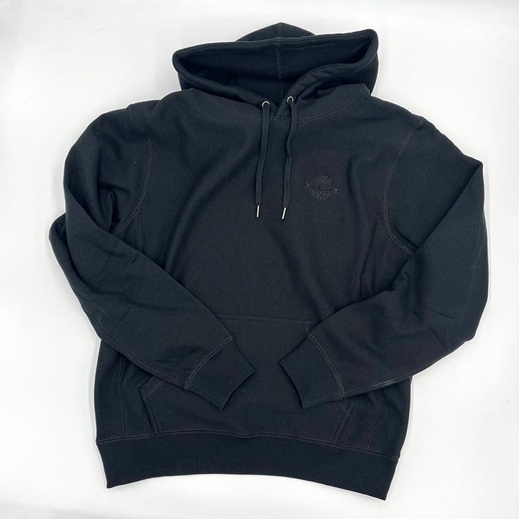 Embroidered Logo Hood (Black/Black)