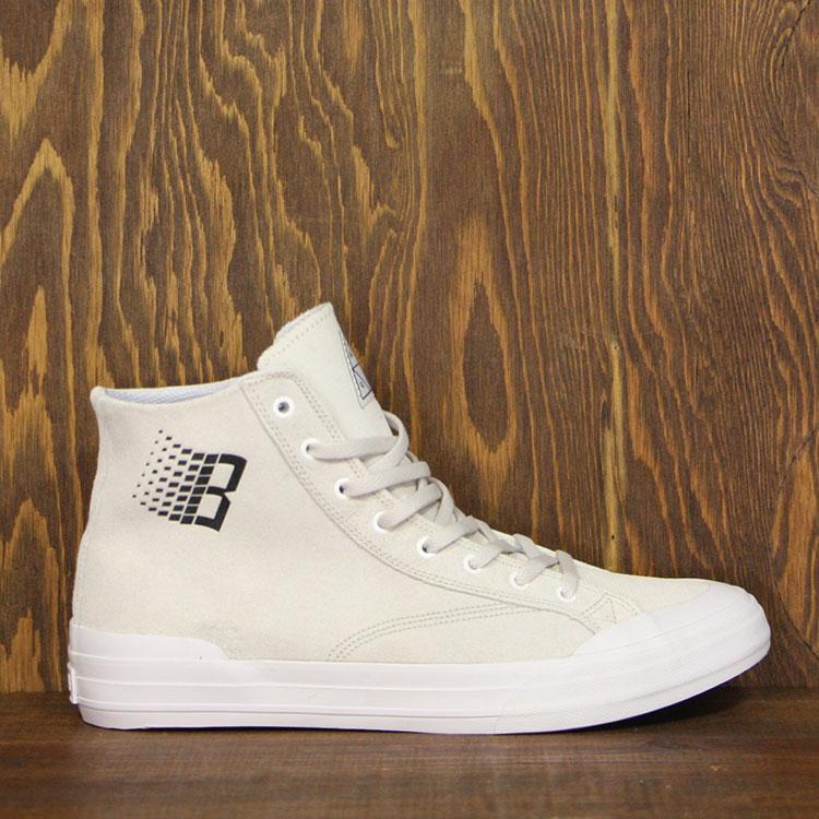 HUF X BRONZE Classic Hi (White Suede)