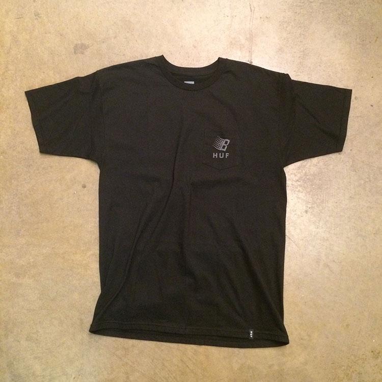 HUF X BRONZE Reflective Pocket T (Black)