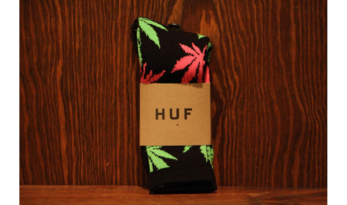 Glow In The Dark Plantlife Crew Sock (Black/Green/Pink)