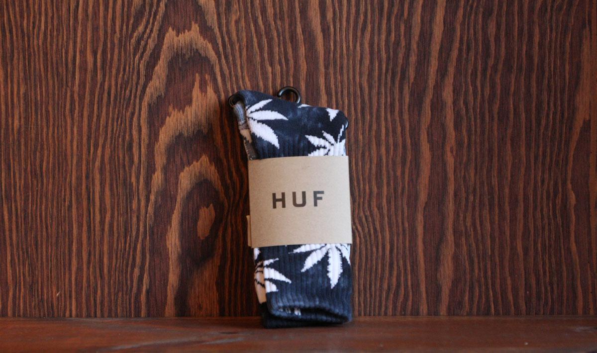 Tie Dye Plantlife Crew Sock (Black)