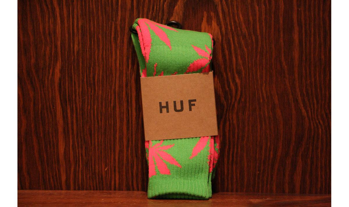 Glow In The Dark Plantlife Crew Sock (Green/Pink)