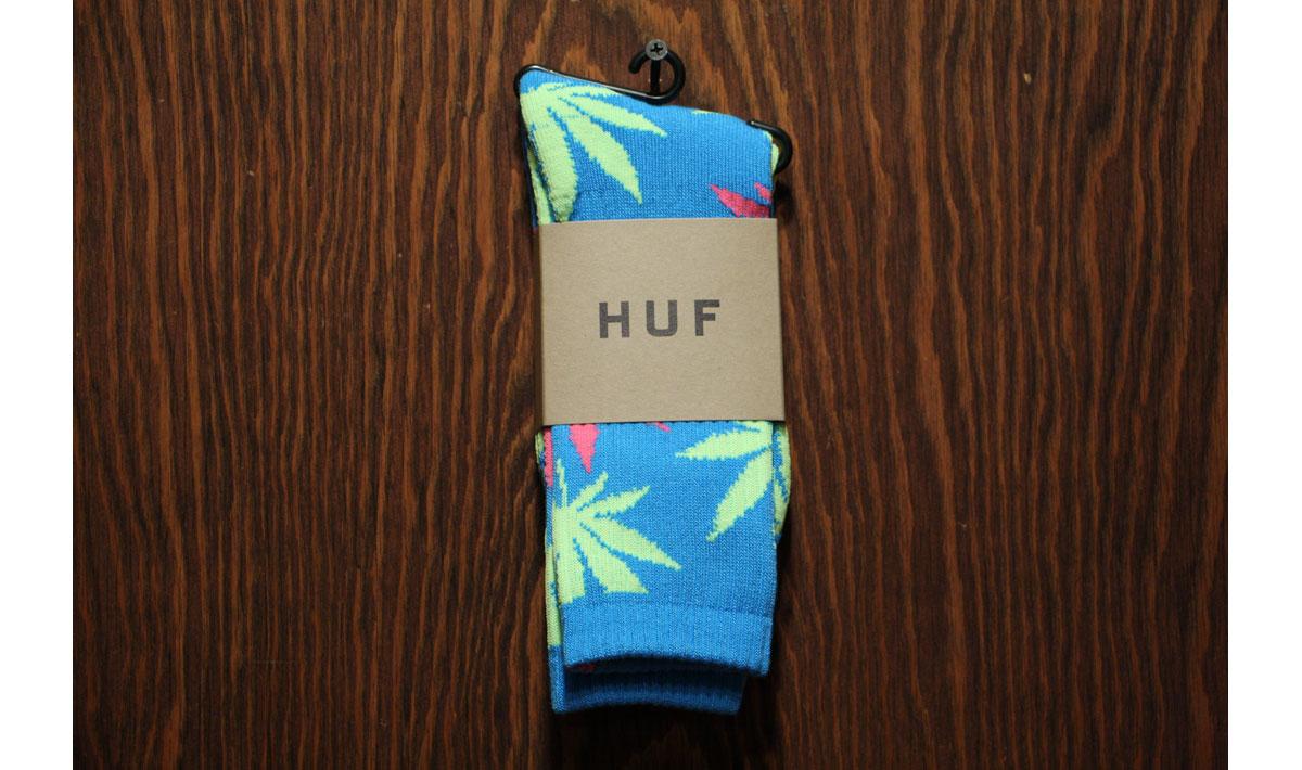 Neon Plantlife Crew Sock (NeonBlue)