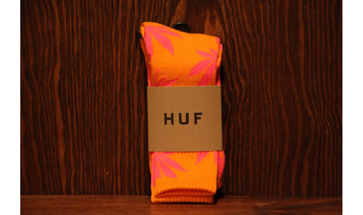 Glow In The Dark Plantlife Crew Sock (Orange/Pink)