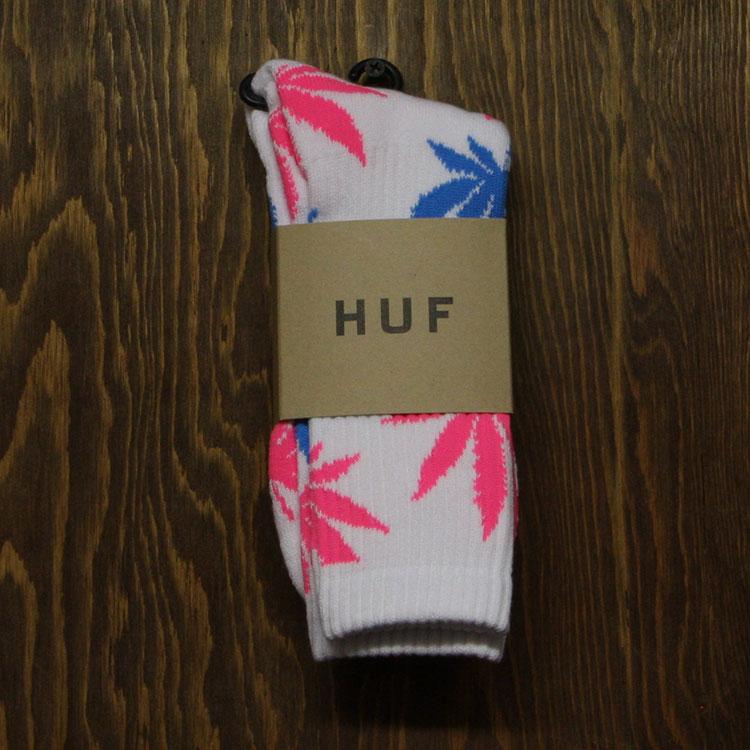 Neon Plantlife Crew Sock (White)